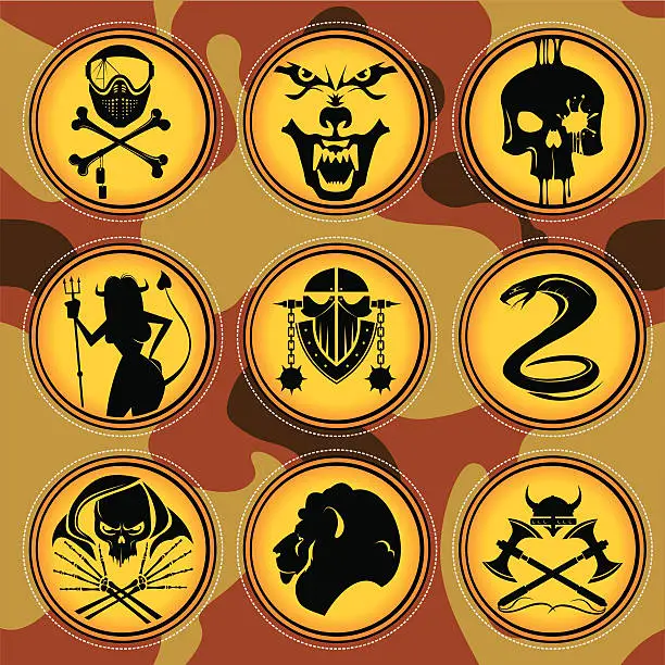 Vector illustration of team emblem vector