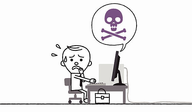 Computer Desk Injuries Cartoon 40+ Skeleton At Desk Cartoon Stock Illustrations, Royalty-Free Vector ...