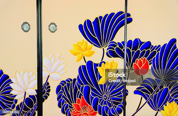 Painted Flowers Stock Photo - Download Image Now - Japan, Japanese Culture, Painting - Art Product