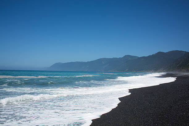 Black sand beach at the Lost Coast in California
