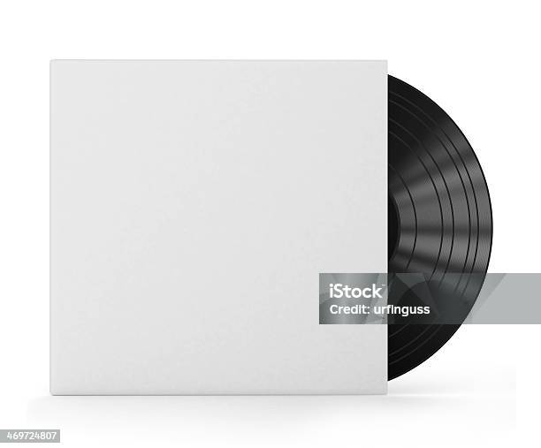 Vinyl Record With Blank Cover Stock Photo - Download Image Now - Record - Analog Audio, Covering, Plastic