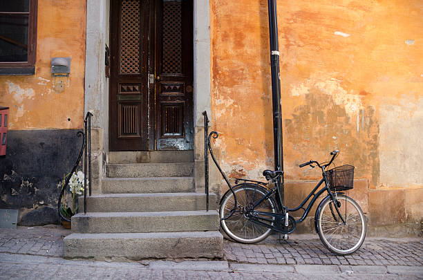 istock Bicycle against house in Stockholm 469726410