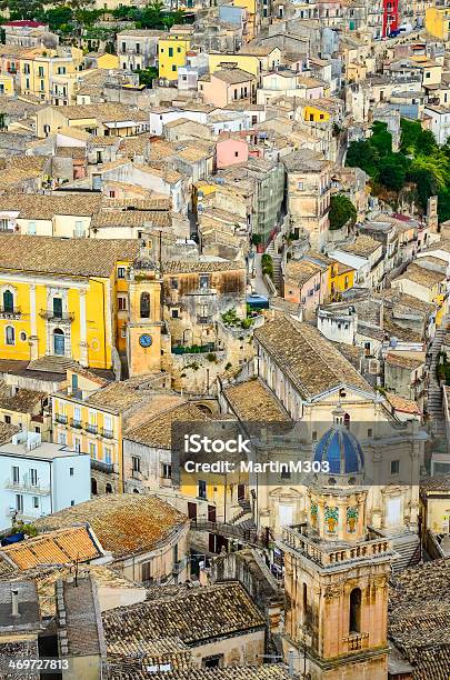 Vertical Detail Of Colorful Houses In Old Medieval Village Ragus Stock Photo - Download Image Now