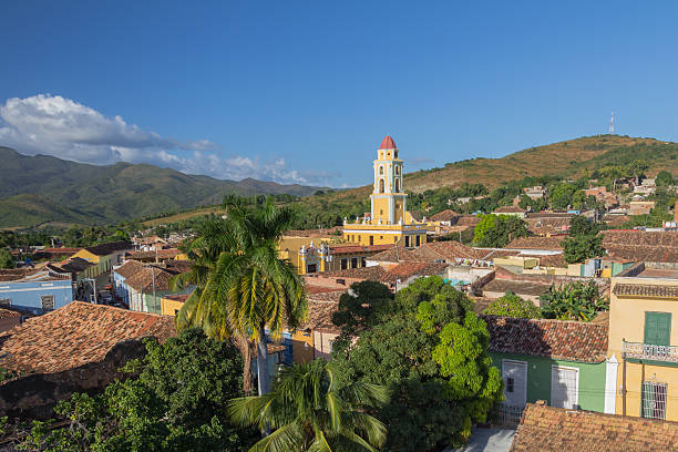 istock Iconic Belltower, red-tiled rooftops, Loma de la Vigia hill 469728936