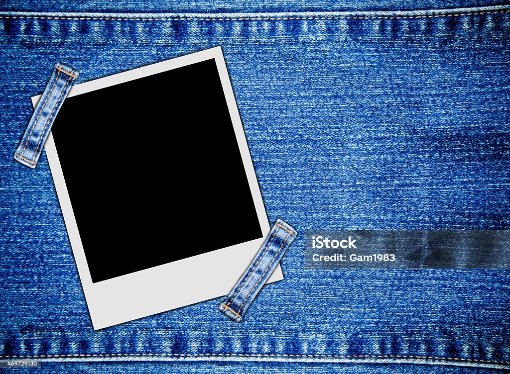 Blank instant photo frames on jeans Blank instant photo frames on jeans background 2015 Stock Photo