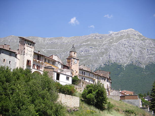 istock Italian Village with Gran Sasso Mountain 469729418