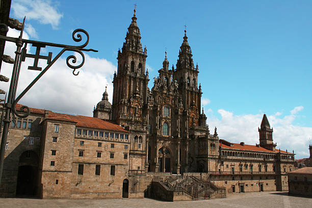 Santiago de Compostela Cathedral stock photo