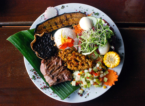 traditional plate in Costa Rica, called 