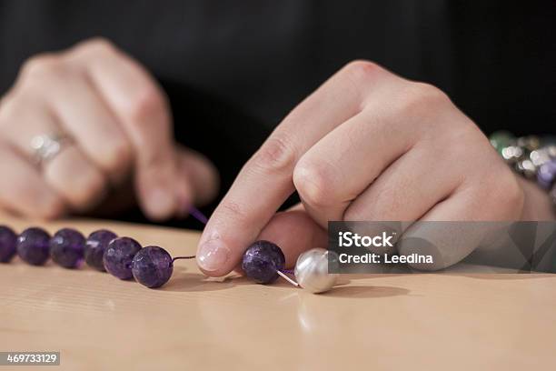 Diy Amethyst Naszyjnik - zdjęcia stockowe i więcej obrazów Akcesorium osobiste - Akcesorium osobiste, Ametyst, Biżuteria