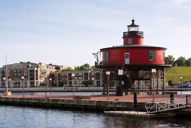 istock Seven Foot Knoll Light in the Inner Harbor of Baltimore 469737488