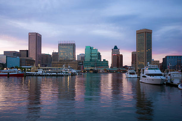 istock Inner Harbor of Baltimore, MD with office buildings in background 469737500