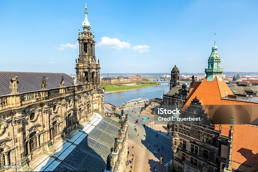 Dresden Skyline mit Hofkirche - Lizenzfrei Dresden Stock-Foto