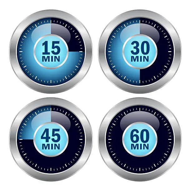 Timer glossy icons