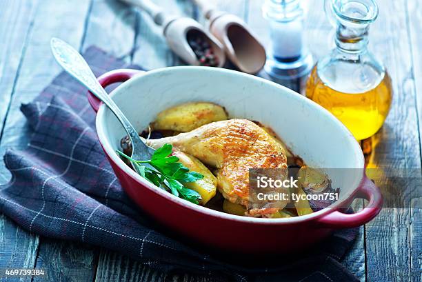 Fried Chicken Leg Stock Photo - Download Image Now - 2015, Apple - Fruit, Baked