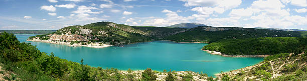 The lake of Sainte-Croix - South-East of France stock photo