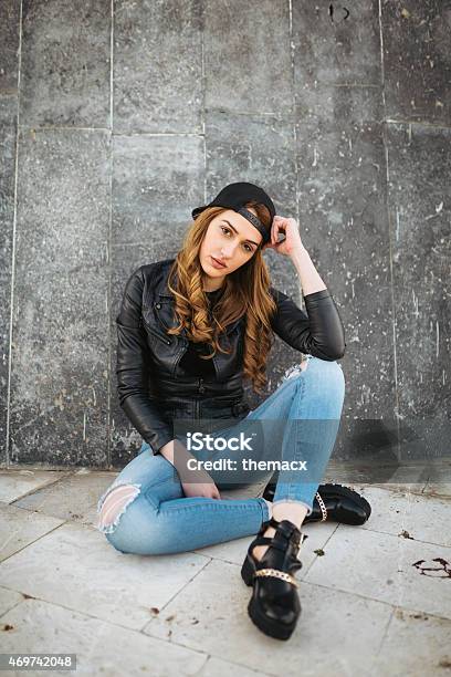 Young Woman Street Style Stock Photo - Download Image Now - 20-29 Years, 2015, Adult