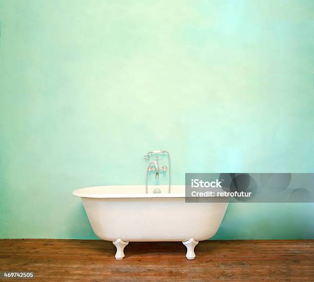 Vintage Bath Stock Photo - Download Image Now - Bathtub, Bathroom, 1900