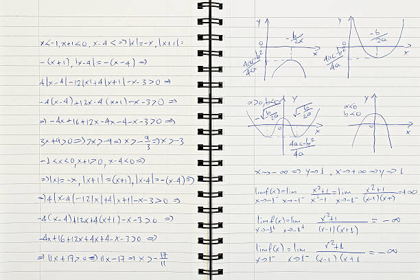 mathematik notebook - equal sign fotos stock-fotos und bilder