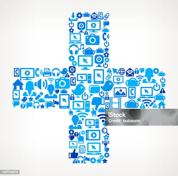 Plus Symbol Technology Plus Sign On Vector Technology Pattern Background Stock Illustration ...