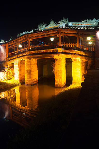istock Old japanese bridge at night in Hoi An 469747084