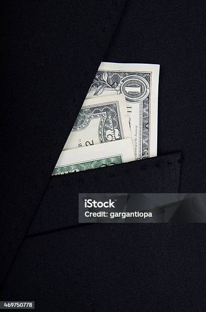 Suit Pocket Full Of Dollar Bills Stock Photo - Download Image Now - 2015, Achievement, Adult