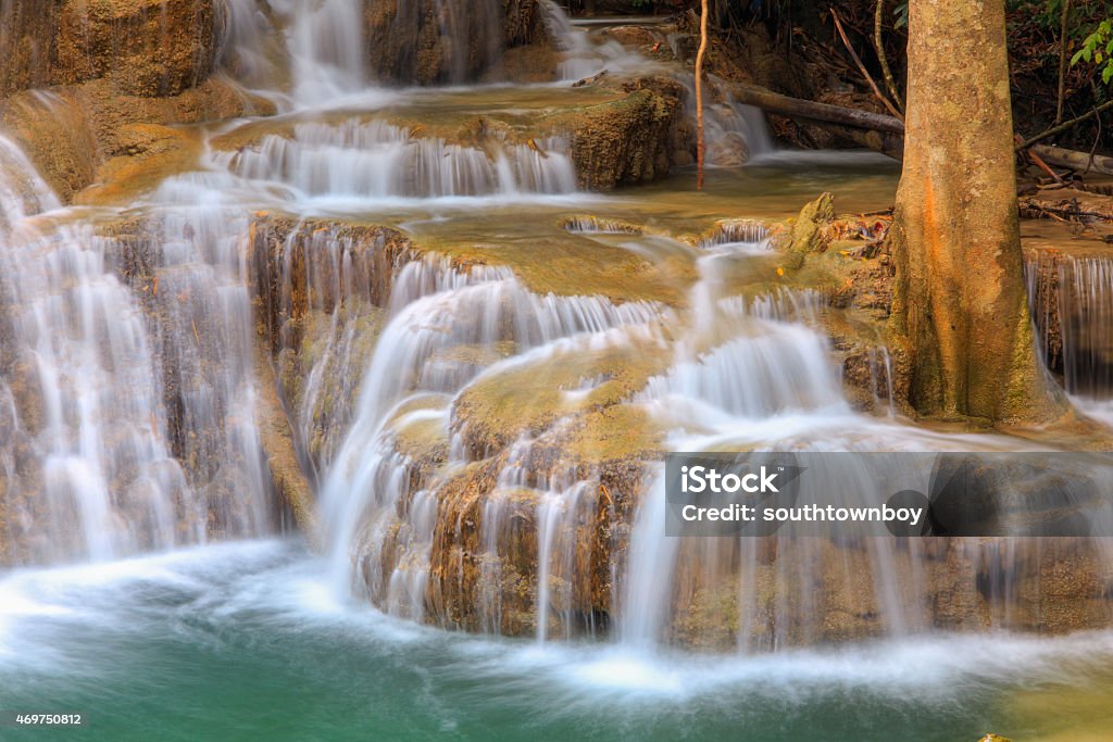 Waterfall Waterfall and green stream in the forest Thailand 2015 Stock Photo