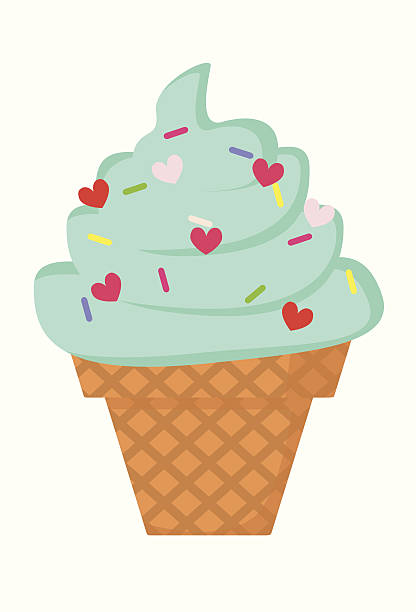 Ice-cream cone vector art illustration