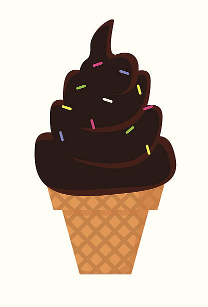 Ice-cream cone vector art illustration