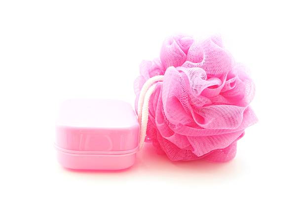 istock pink soapbox and shower scrubber 469753705