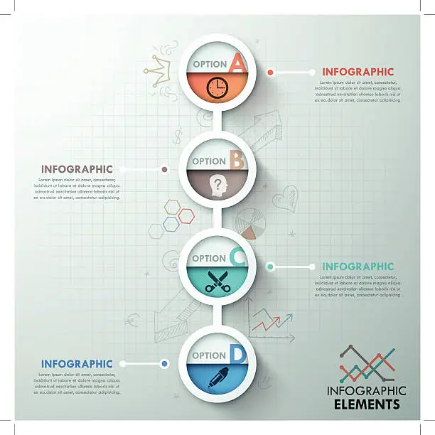 Vector illustration of Modern infographics options banner