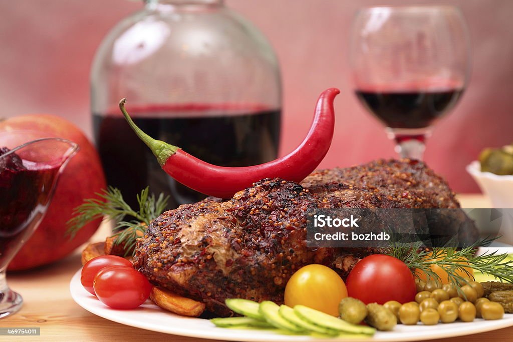 Appetizing Filete de Carne de Porco Assado - Royalty-free Alimentação Saudável Foto de stock