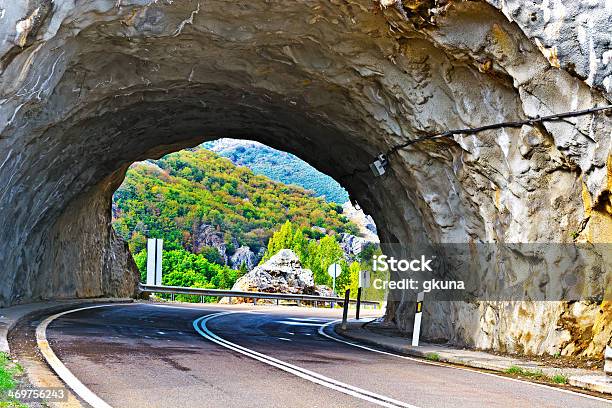 Tunnel Stock Photo - Download Image Now - Asphalt, Autumn, Blue