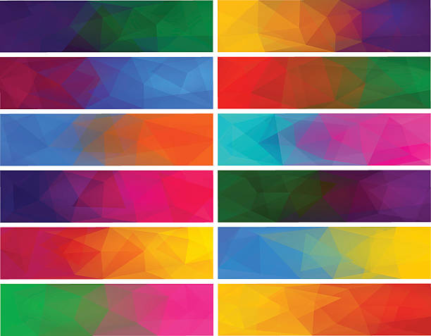 Colorful abstract vector polygonal backgrounds for banner vector art illustration