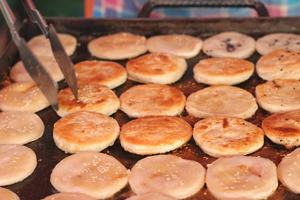 istock Thailand dessert, Mix flour, coconut and then fried. 469763712