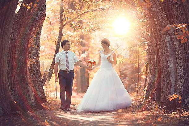 istock wedding portrait autumn nature 469764710
