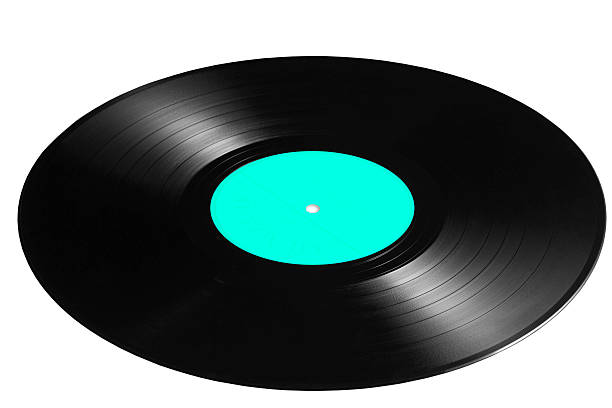 istock Black vinyl record isolated on white background 469765100