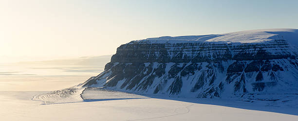 istock view on the cliffs from the tempelfjorden, spitsbergen. 469770153