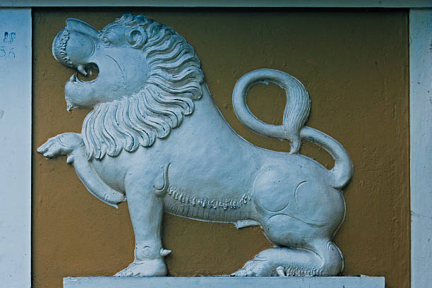istock Decoration, Wall Mural of Lion at Shri Ramnathi Temple 469772474