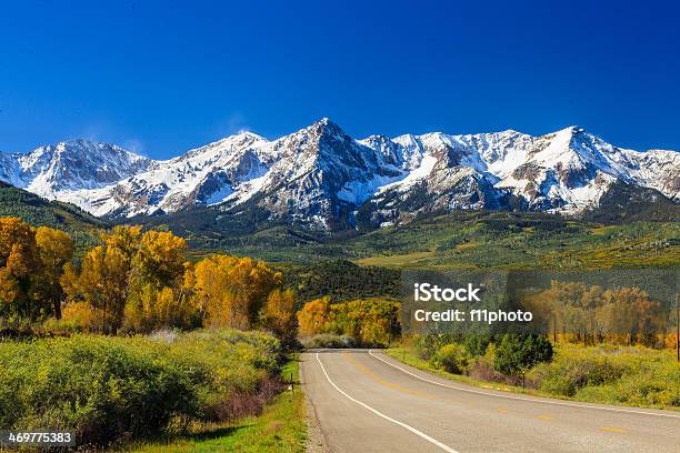 Road In Colorado Stock Photo - Download Image Now - Colorado, Autumn, Mountain Range