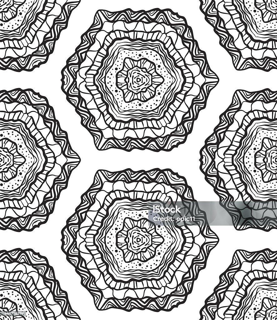 Seamless Abstract Hand Drawn Vector Pattern Seamless Abstract Hand Drawn Pattern. Floral Background. Vector Black White Wallpaper Abstract stock vector