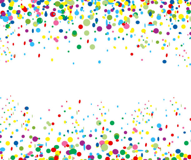 istock Colorful confetti for you to design on a white background 469778174