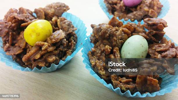 Miniature Easter Egg Nest Stock Photo - Download Image Now - Corn Flakes, Easter, 2015