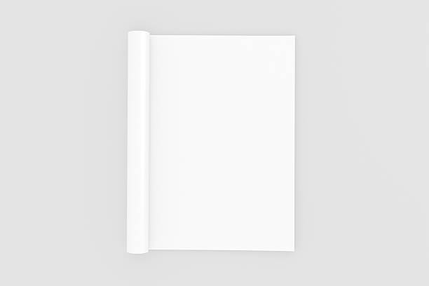 istock Blank opened full turn Magazine isolated on white 469780183