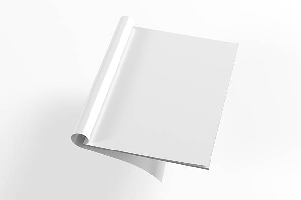 istock Blank opened full turn Magazine isolated on white 469780229