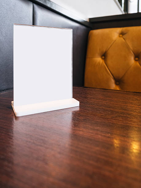 istock Mock up Menu frame on Table in restaurant cafe shop 469782410