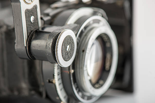istock Close up of the old retro camera. 469782570