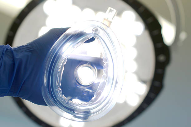 Oxygen mask Just before being gas-ed for anaesthesia. anaesthetist stock pictures, royalty-free photos & images