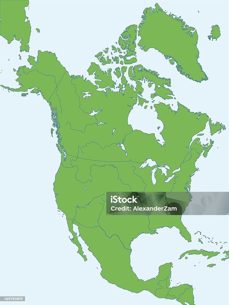 América do Norte - Vetor de Alasca - Estado dos EUA royalty-free