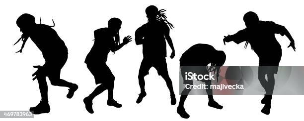 Vector Silhouette Of People Stock Illustration - Download Image Now - Activity, Adult, Boys