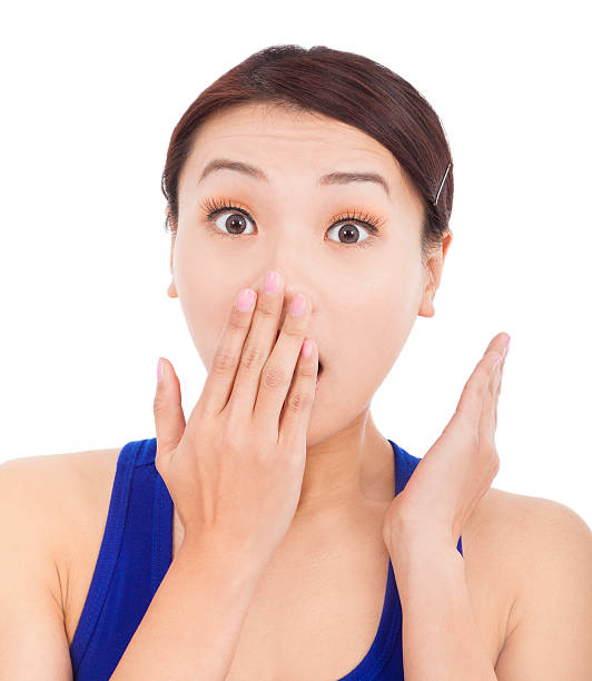 istock Pretty  woman unbelievable facial expression 469784307